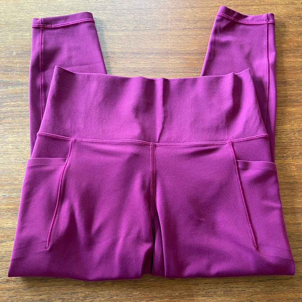 Athleta Salutation Stash Pocket 7/8 SP Purple